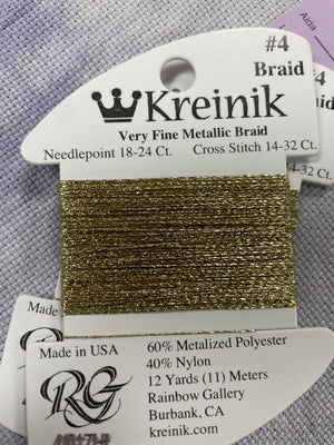 017HL White Gold High Lustre #4 Braid