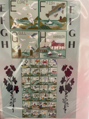 Seaside Alphabet Sampler Letters E - H