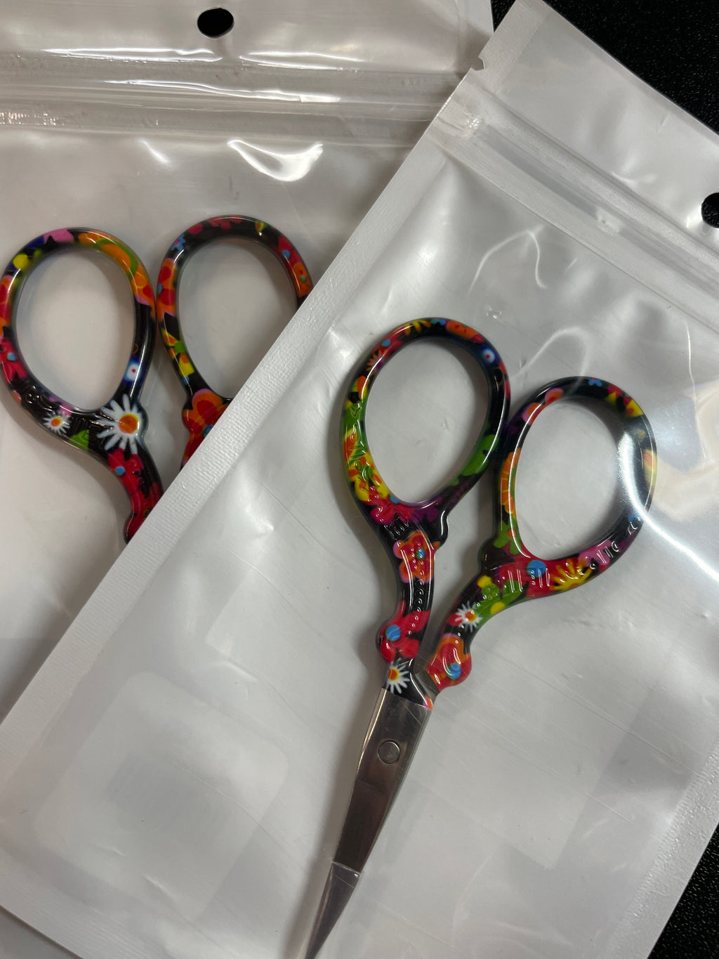 Navy Floral Embroidery Scissors