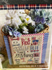 Red, White, Blue and stitching too