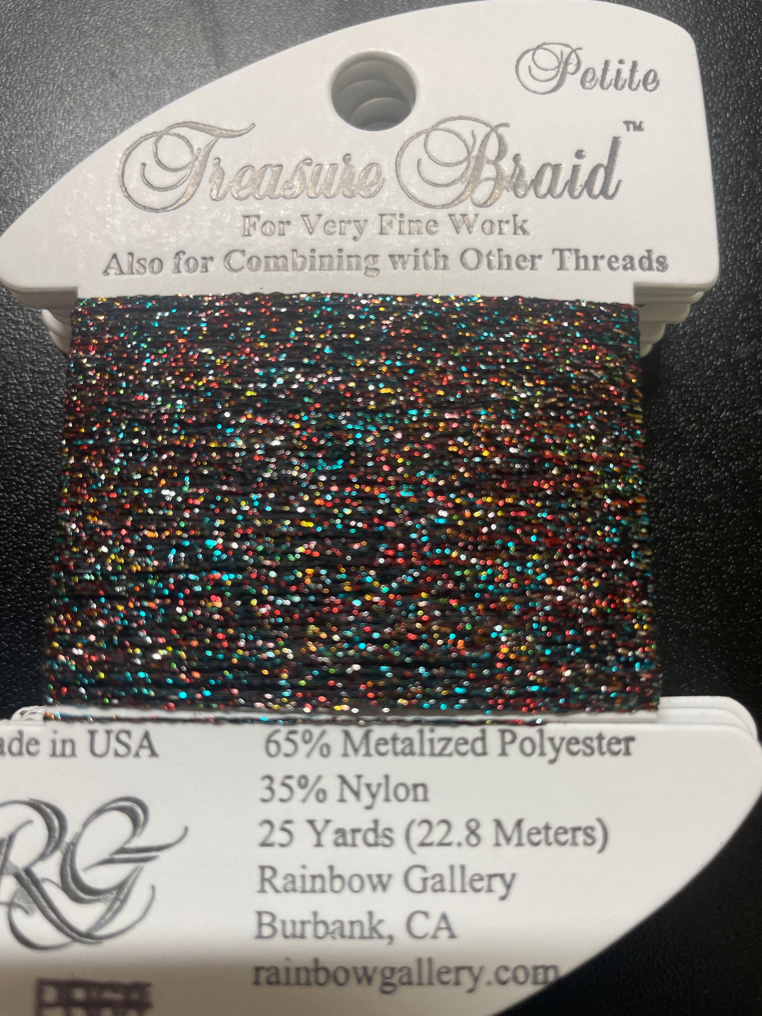 PB68- Black Opal Petite Treasure Braid | Barefoot Needleart