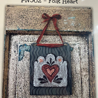 Folk Heart Punch Needle