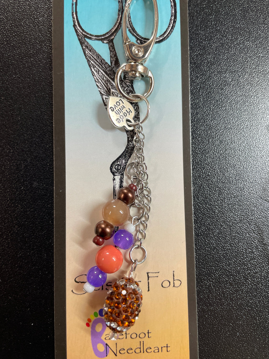 Football Scissor Charm