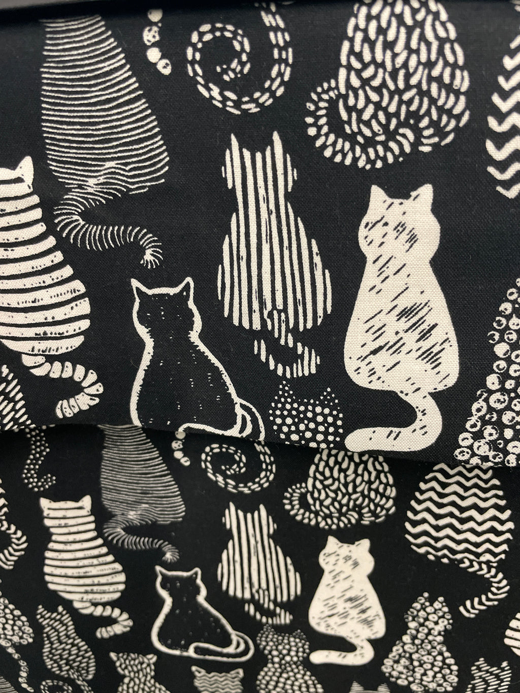 Cats on Black Project Bags