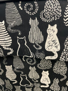 Cats on Black Project Bags