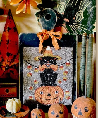 Candy Corn Kitty Punch Needle