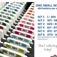 Pip And Chip DMC White 3mm acrylic bobbins small sets