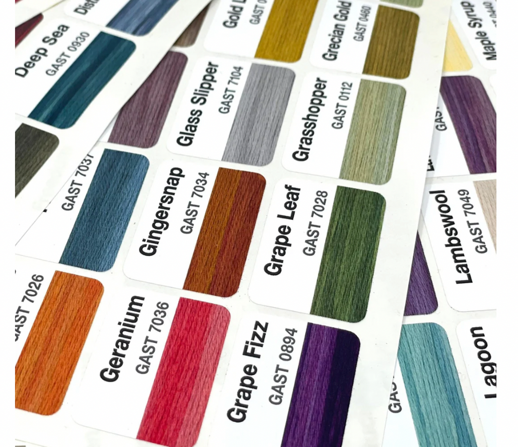 Color vinyl labels for Gentle Arts (x243) suitable for Floss A Way bags