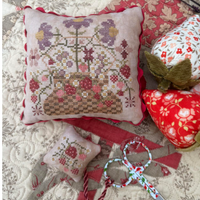 STRAWBERRY BASKET PINKEEP AND SCISSOR FOB