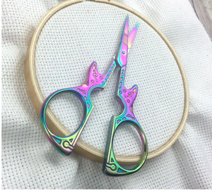 Iridescent Guitar Embroidery Scissors