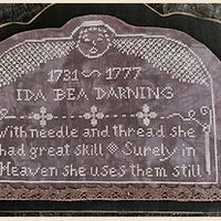 May Thy Needles Rest in Peace  A Series of Tombstone Angels  #3 Ida Bea Darning