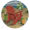Red Beach Chair ornament Needlepoint