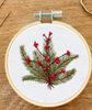 Pine and Winterberry Ornament Embroidery Kit