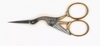 Gold Plated 3.5″ Stork Embroidery Scissors