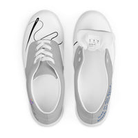 Men’s lace-up canvas shoes, silver