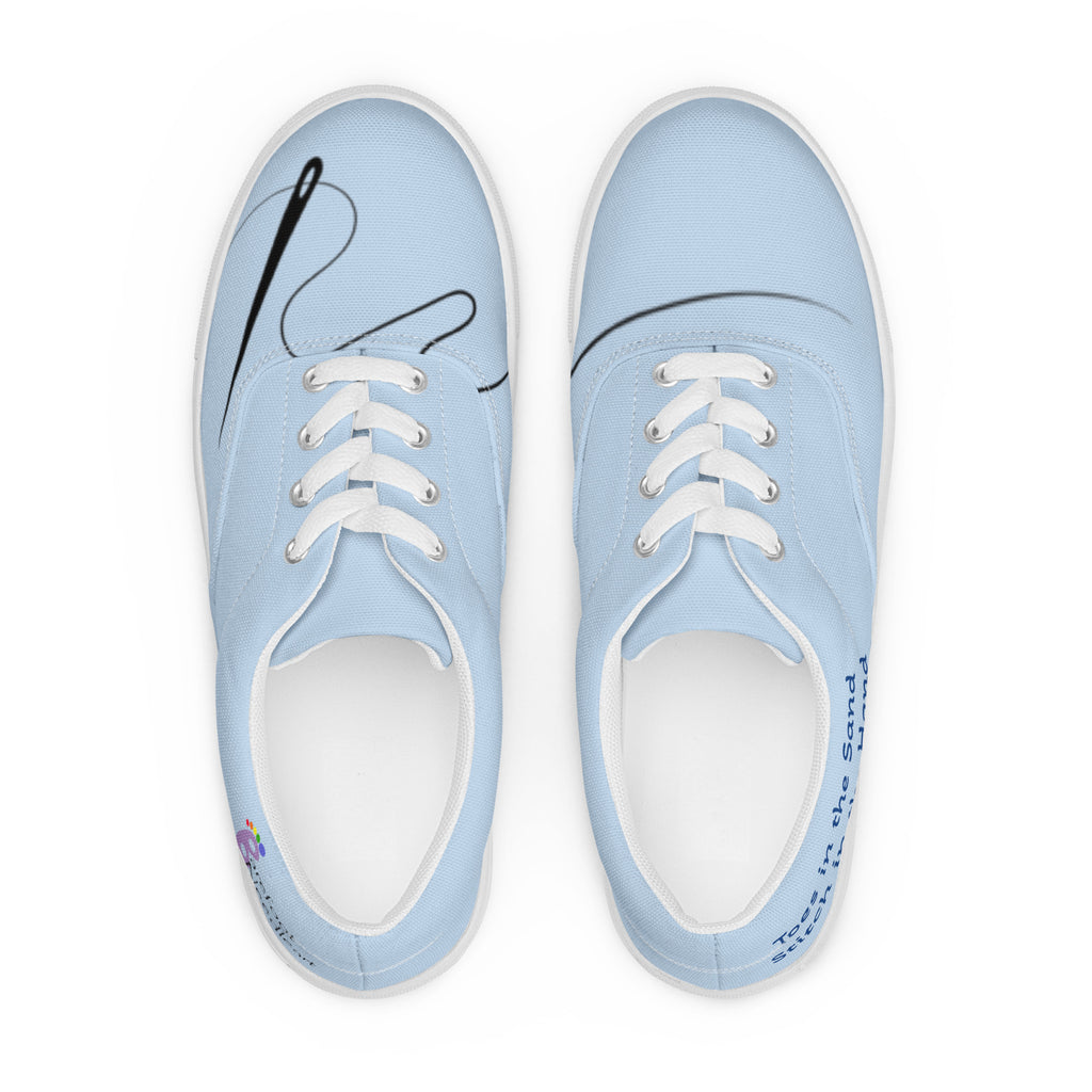 Men’s lace-up canvas shoes, blue