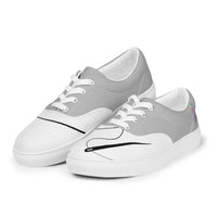 Men’s lace-up canvas shoes, silver
