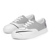 Men’s lace-up canvas shoes, silver