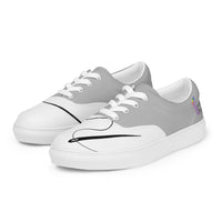 Men’s lace-up canvas shoes, silver