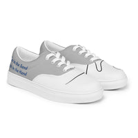 Men’s lace-up canvas shoes, silver