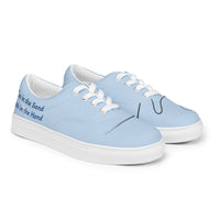 Men’s lace-up canvas shoes, blue