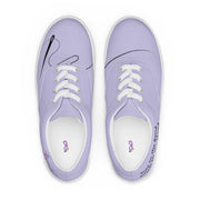 Women’s lace-up canvas shoes, purple