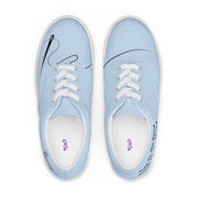 Women’s lace-up canvas shoes, blue