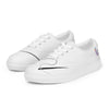 Women’s lace-up canvas shoes, white