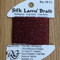 SL135- Red Sparkle Silk Lame