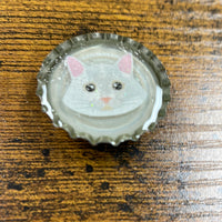 Cat Bottle Cap Needle Minder