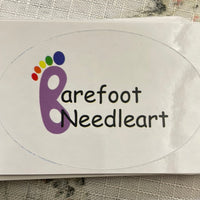 Barefoot Needleart Logo Sticker