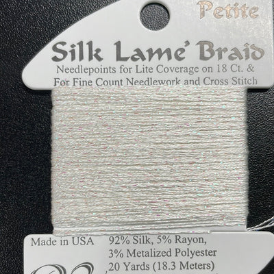 SP02- White Silk Lame Petite