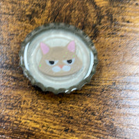 Cat Bottle Cap Needle Minder