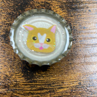 Cat Bottle Cap Needle Minder
